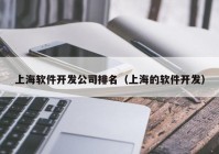 上海软件开发公司排名（上海的软件开发）
