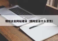 朝阳企业网站建设（朝阳企业什么意思）